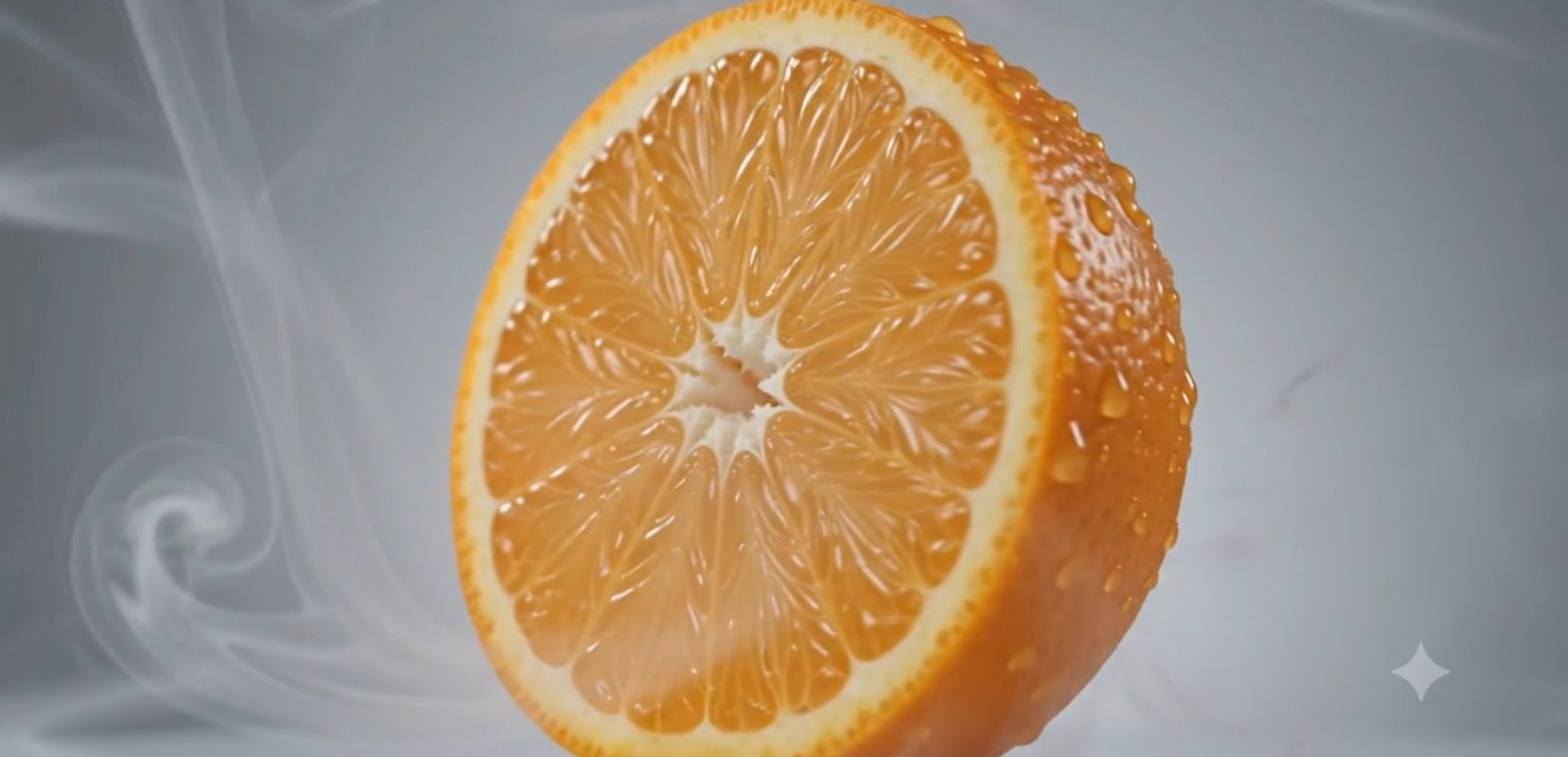 A juicy orange slice, sign of the Citrusdal citrus valley